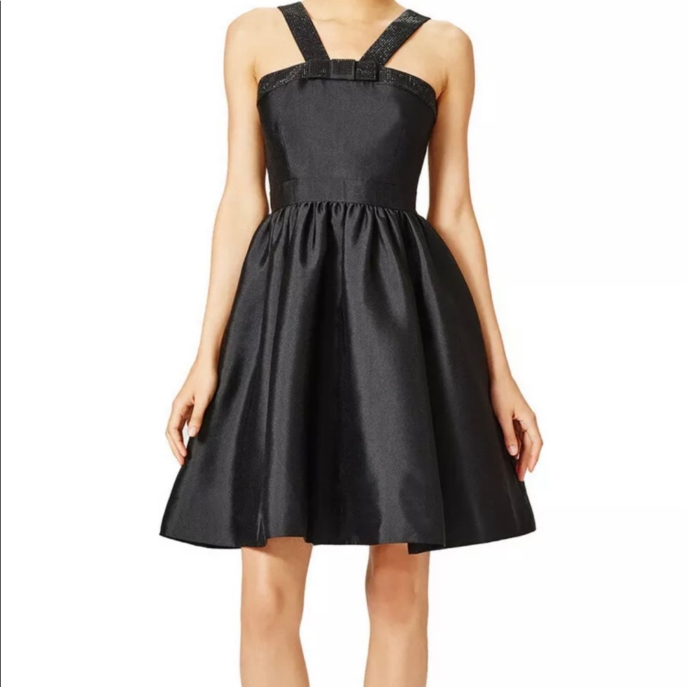 Kate Spade black fit & flare party Pave dress Sz 4